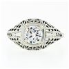 Image 5 : Antique 18k Gold .71 ctw GIA Old Transitional Cut Diamond Filigree Engagement Ri