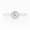 Image 4 : 14K White Gold 0.46 ctw Prong Illusion Set Round Diamond Solitaire Engagement Ri