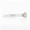 Image 5 : 14K White Gold 0.46 ctw Prong Illusion Set Round Diamond Solitaire Engagement Ri