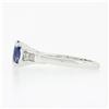 Image 7 : Vintage Platinum 1.48 ctw Round Sapphire Solitaire Diamond 3 Stone Engagement Ri