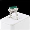 Image 3 : 3.39 ctw Emerald and 0.44 ctw Diamond Platinum Ring