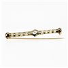 Image 6 : Antique Edwardian 14k Gold 2.28 ctw Round Aquamarine European Diamond Bar Brooch
