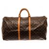 Image 1 : Louis Vuitton Brown Monogram Canvas Keepall Bandouliere 60 Travel Bag