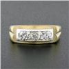Image 2 : Antique Edwardian 14k Gold & Silver 0.75 ctw Old Mine Diamond Wedding Band Ring