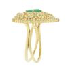 Image 3 : 0.94 ctw Emerald and 1.09 ctw Diamond 14K Yellow Gold Ring