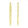 Image 1 : NEW Classic Solid 14K Yellow Gold 1.55" Plain Polished Round Hoop Snap Earrings