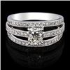 Image 1 : 1.01 ctw SI3 CLARITY CENTER Diamond Platinum Ring (1.54 ctw Diamonds) EGL USA CE