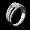 Image 2 : 1.01 ctw SI3 CLARITY CENTER Diamond Platinum Ring (1.54 ctw Diamonds) EGL USA CE