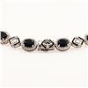 Image 3 : 98.83 ctw Blue Sapphire and 6.52 ctw Diamond 18K White Gold Necklace