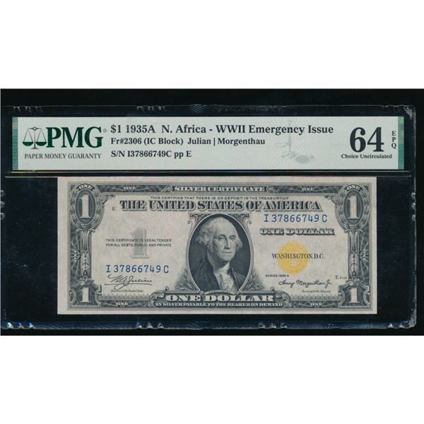 1935A $1 N Africa Silver Certificate PMG 64EPQ
