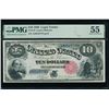 Image 1 : 1880 $10 Jackass Legal Tender Note PMG 55