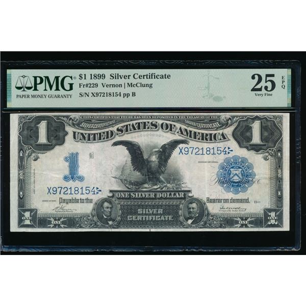 1899 $1 Black Eagle Silver Certificate PMG 25EPQ