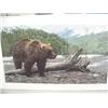 Image 2 : Lot of 2 shrink wrapped prints: grizzly bear by Jim Beaudoin; print 7 of 950 of Anchorage city line 