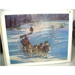 Shrink wrapped print 223 of 950 of dog 3 dog musher in race by Scott McDaniel (53)