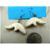 Image 1 : Pair of ivory earrings of beluga whales (2)