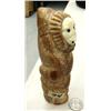 Image 1 : Bone carving of Native with ivory face and baleen eyes- 6-1/8" tall (2)