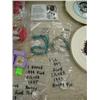 Image 3 : Entire lot of carved: ivory figures, Fur Rondy plates, meteorite, jewelry with diamonds- turquoise, 