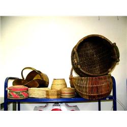 Whole shelf of baskets and coal bin (76)