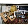 Image 2 : Whole shelf: nautical items; framed- shells, knots, butterflies, knives; etc. (8888)