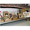 Image 3 : Whole shelf: nautical items; framed- shells, knots, butterflies, knives; etc. (8888)
