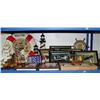 Image 1 : Whole shelf: nautical items; framed- shells, knots, butterflies, knives; etc. (8888)