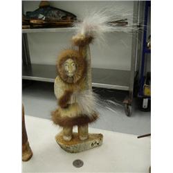 CHOICE on 2 Native carvings by Michael Scott: dancer- 11-12" tall (2)