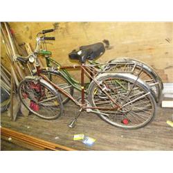 Antique Schwinn green bike; Light weight J. C. Penney bicycle (81)
