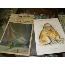 Plastic encased 2 "The Great Lander Shopping News and Sourdough Saver Classifieds- December 22, 1976