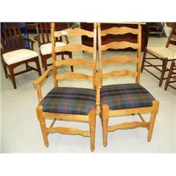 Lot of 2 chairs- high back ladder back (2)