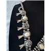 Image 5 : Navajo Squash Blossom Necklace with White Buffalo Turquoise/Dolomite