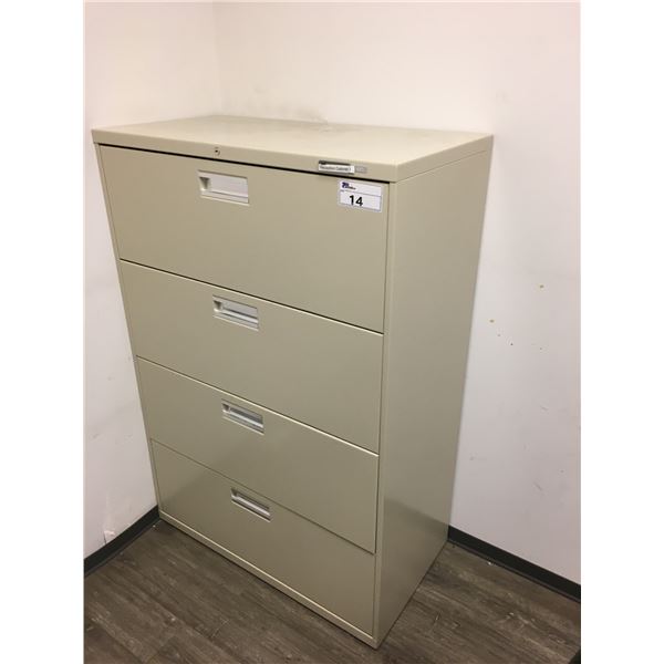 HON 4 DRAWER LATERAL FILING CABINET (BEIGE)