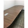Image 2 : MODERN MOCHA FINISH OFFICE BOARDROOM TABLE - APPROX 12FT ACROSS X 4FT WIDE