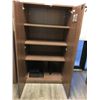 Image 3 : MODERN MOCHA FINISH 2 DOOR OFFICE STORAGE CABINET-APPROX 3FT ACROSS X 2FT DEEP X 5FT TALL