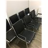 Image 2 : 7 CHROME & BLACK CLIENT CHAIRS/5 BLACK FOLDING CHAIRS AND 1 FOLDING UTILITY TABLE