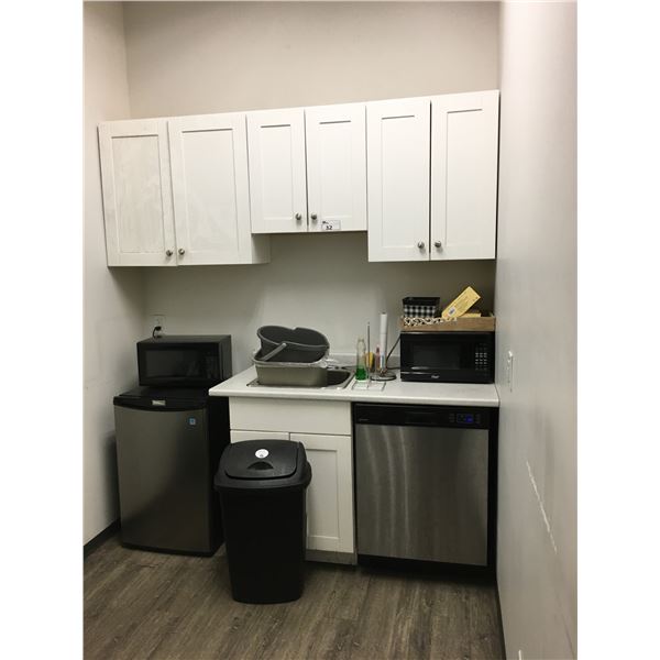 LUNCH ROOM ITEMS-DANBY COMPACT FRIDGE/BRADA DISHWASHER/MASTER CHEF MICROWAVE