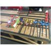 Image 1 : GROUP OF ASSORTED BAR CLAMPS (APPROX 15) AND BOX FULL OF SPRING CLAMPS