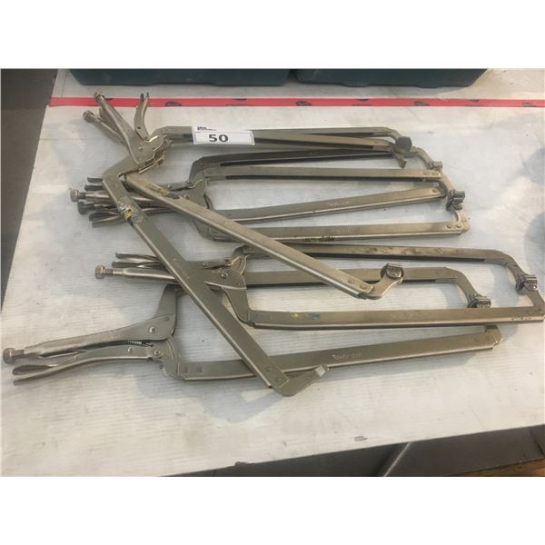 GROUP OF 6 LARGE VISE-GRIP CLAMPS