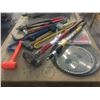 Image 2 : GROUP OF HAND TOOLS (APPROX.20PCS.)-SLEDGE HAMMERS/CROW BARS/MALLETS/BOLT CUTTERS/ETC