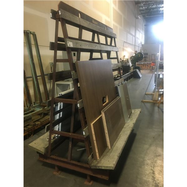 A-FRAME STEEL CONSTRUCTED DOUBLE SIDED MATERIAL STORAGE RACK