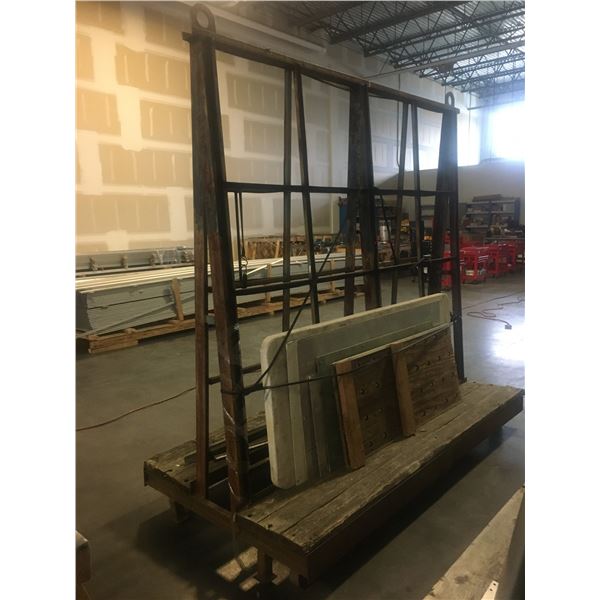 A-FRAME STEEL CONSTRUCTED DOUBLE SIDED ROLLING MATERIAL STORAGE RACK