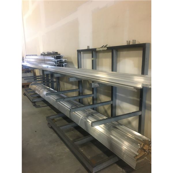 PALLET OF ALUMINIUM DOOR/WINDOW STOCK MATERIAL-APPROX 20FT LENGTHS ASSORTED