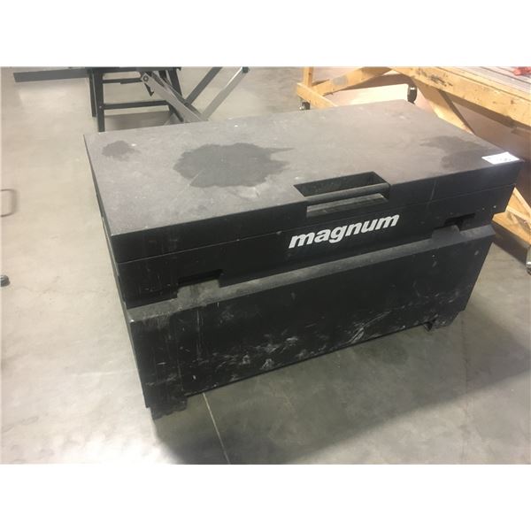 MAGNUM ROLLING METAL JOBSITE WORK BOX (BLACK)