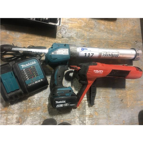2 COCKING GUNS - MAKITA CORDLESS DCG180 AND HILTI HDM 330