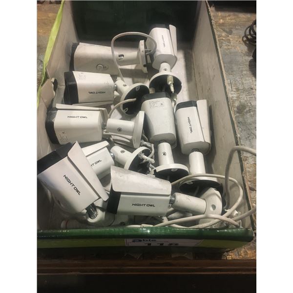 GROUP OF 9 NIGHT OWL SECURITY CAMERAS
