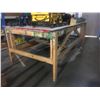 Image 1 : LARGE WOODEN WORK TABLE - APPROX 4FT X 8FT X 3FT HIGH