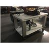 Image 4 : 2 ROLLING WORK TABLES - APPROX 3FT X 5FT X 3FT HIGH AND 2 1/2FT X 4FT X 3FT HIGH