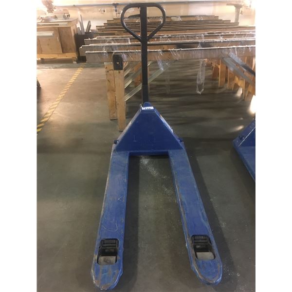 *LD* ULINE H-7504 INDUSTRIAL PALLET TRUCK 5500 LBS CAPACITY (BLUE)