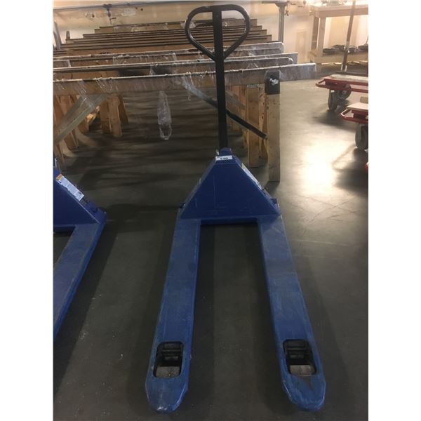 *LD* ULINE H-7504 INDUSTRIAL PALLET TRUCK 5500 LBS CAPACITY (BLUE)