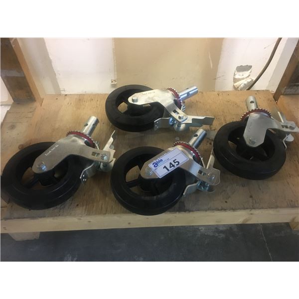 SET OF 4 "NEW" HEAVY DUTY 8" WHEEL/500LBS CAPACITY LOCKING CASTORS