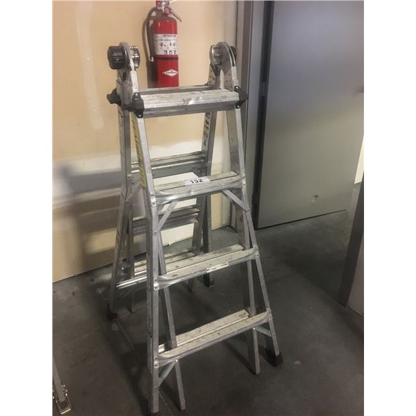 FEATHERLITE ALUMINIUM 3 IN 1 COMBINATION STEP LADDER/14FT EXTENSION LADDER